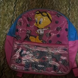 Tweety Bird Pink and Blue Kids Backpack